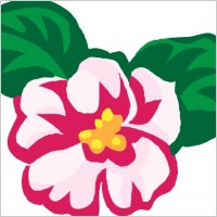 African Violets clip art