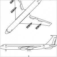 Airplane Outline clip art