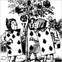 Alice In Wonderland Card Men clip art