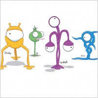 Alien characters vectors