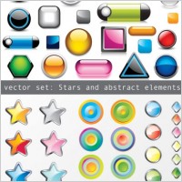 all kinds of crystal texture of threedimensional icons vector