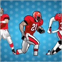 American Football Players Vector