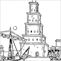 Ancient Lighthouse clip art