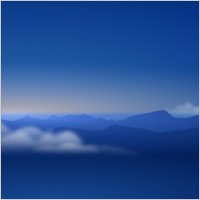 Andy Blue Horizon Silhouette Clouds clip art