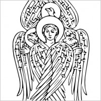 Angel On Two Wheels Tetramorph clip art