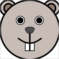 Animal Rounded Face clip art