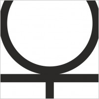 Ankh cross 3/4 Below Circle