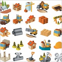 architectural theme icon vector