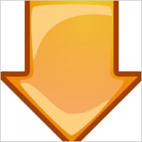 Arrow Orange Down clip art