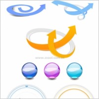 arrow vector card crystal ball