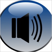 Audio Speaker Glossy Icon clip art