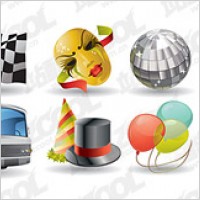Automotive entertainment calendar icon vector material