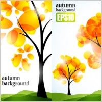 autumn trees vector