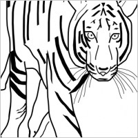 B_w Tiger clip art