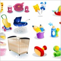 baby theme icon vector