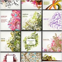 background of a variety of beautiful fashion pattern vector