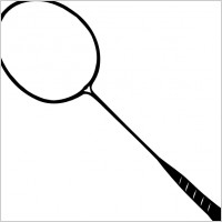 Cartoon Badminton Racket
