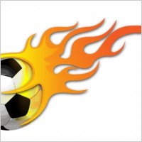 BALL ON FIRE VECTOR IMAGE