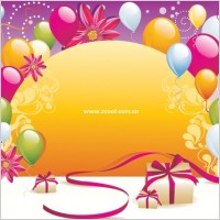 balloon gift card background vector