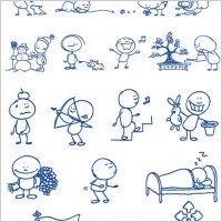 ballpoint pen drawing cartoon vector clip 2