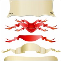 banner paper streamers vector