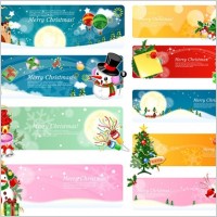 banner vector christmas theme
