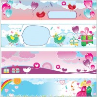banner vector cute valentine day