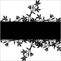 Banner with flower vector