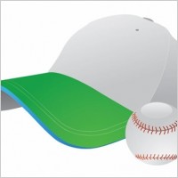Baseball and Cap Vector Graphic