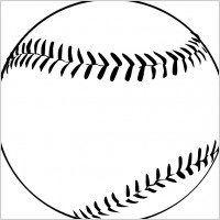 Baseball (b And W) clip art