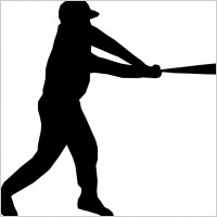 Baseball player silhouette