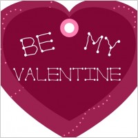 Be My Valentine Heart Shaped Gift Tag clip art