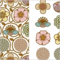 Beautiful background pattern vector material Series 2