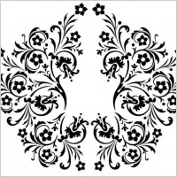 beautiful black and white pattern vector