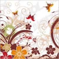 Beautiful butterfly pattern and vector material