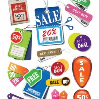 beautiful color labels 04 vector