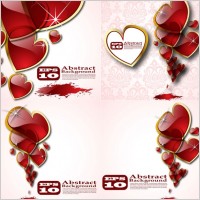 beautiful crystal heart vector