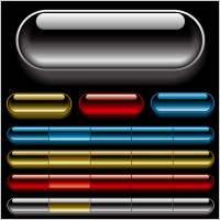 beautiful crystal texture of the navigation bar vector