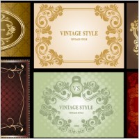 beautiful europeanstyle lace pattern vector