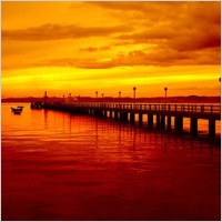 beautiful evening pier picture