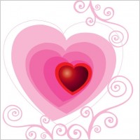 Beautiful Floral Heart Vector