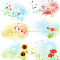 beautiful floral pattern vector series 3 series 10p
