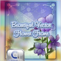 Beautiful Flower Frame in Vector