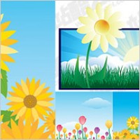 Beautiful flower theme vector illustration