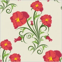 beautiful flowers illustration background pattern 03 vector