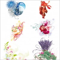 beautiful flowers vector