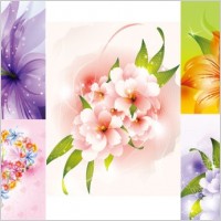 beautiful flowers vector
