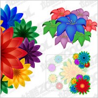 beautiful flowers vector material