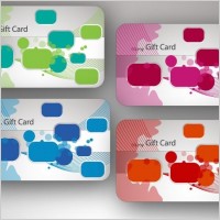 Beautiful Gift Card Vector Illustrations