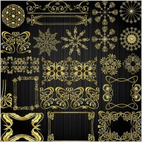 beautiful gold pattern 01 vector